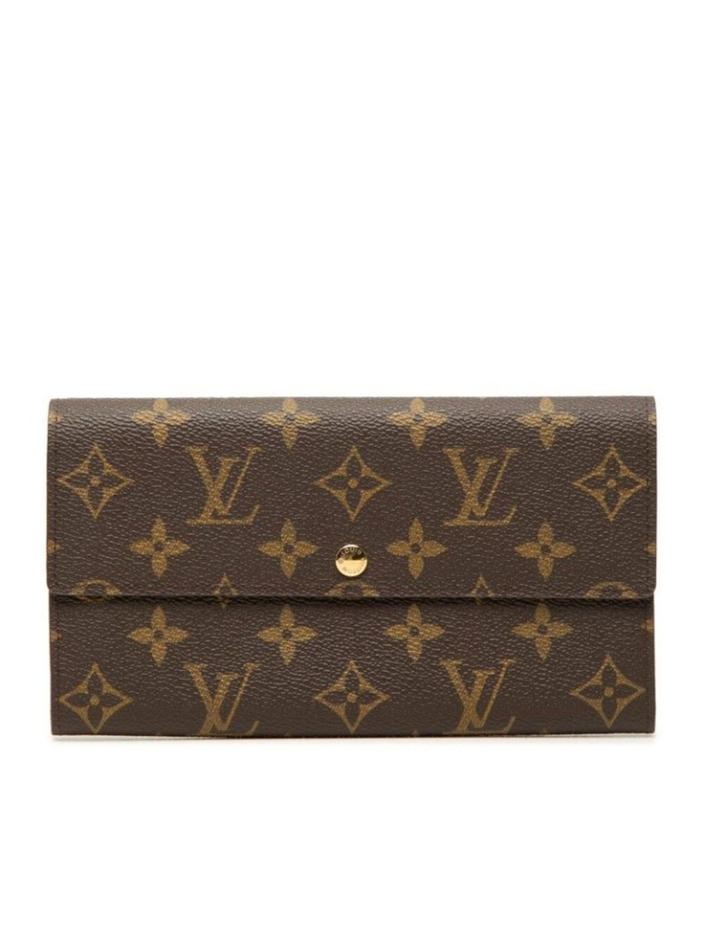 Louis Vuitton Monogram Portefeuille Sarah Vintage Wallet Brown Leather
